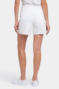 Berkyn Relaxed Denim Shorts With Super High Rise | Optic White | Shorts | NYDJ