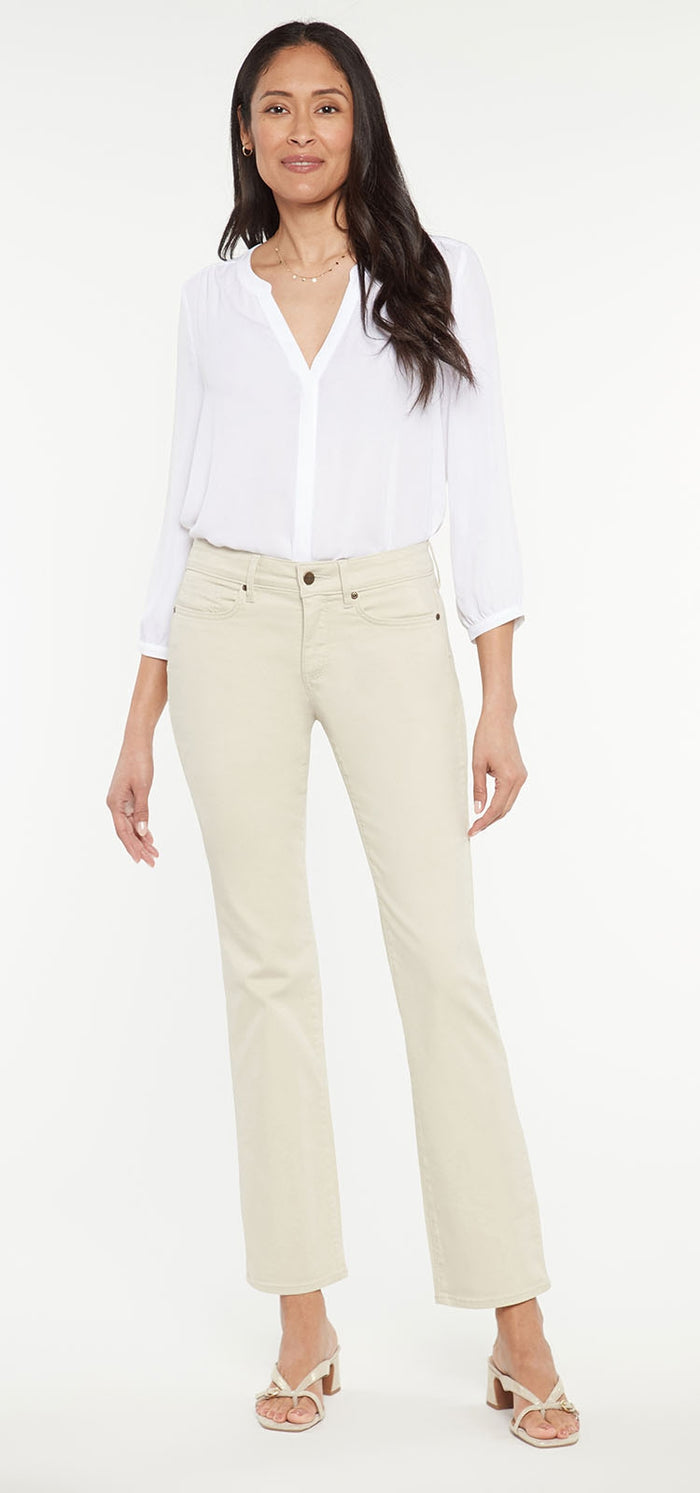 Marilyn Straight Beige Jeans Premium Denim | Feather | Non Denim | NYDJ