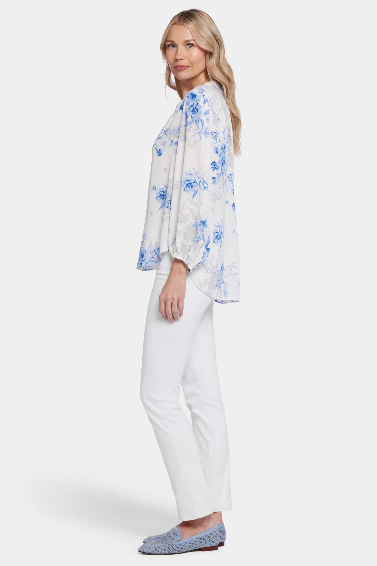 Puff Sleeve Blouse Flower Print | Hannah Grove | Blouse | NYDJ