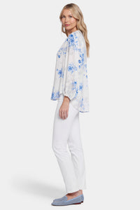 Puff Sleeve Blouse Flower Print | Hannah Grove | Blouse | NYDJ