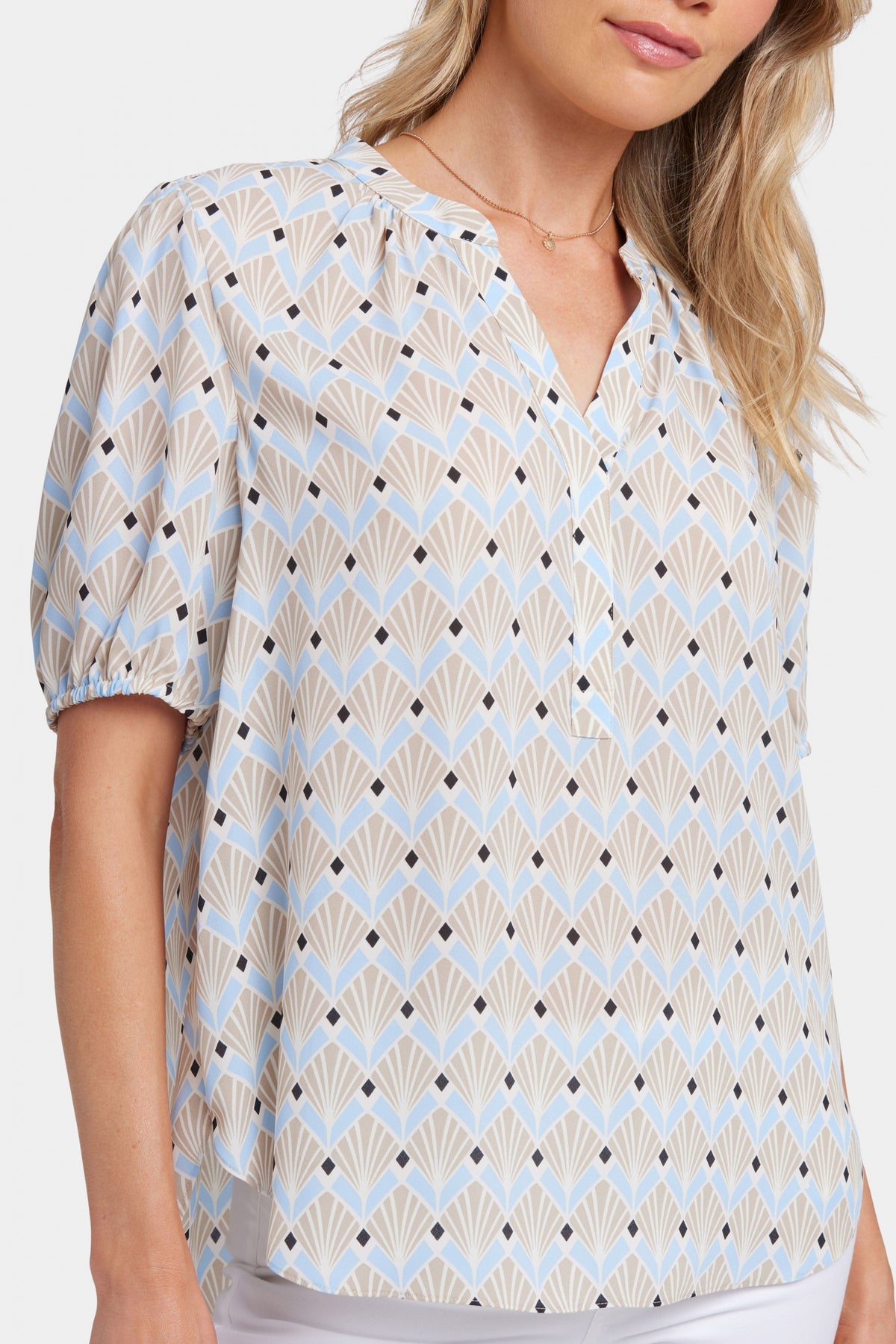 Short Puff Sleeved Top | Cabo Punta | Blouse | NYDJ
