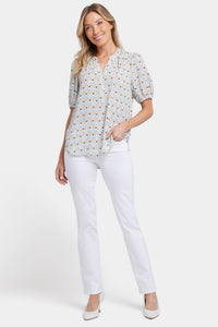 Short Puff Sleeved Top | Cabo Punta | Blouse | NYDJ
