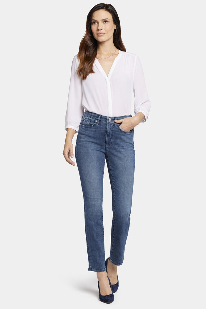 High Rise Sheri Slim Medium Blue Premium Denim | Landslide | Pants | NYDJ