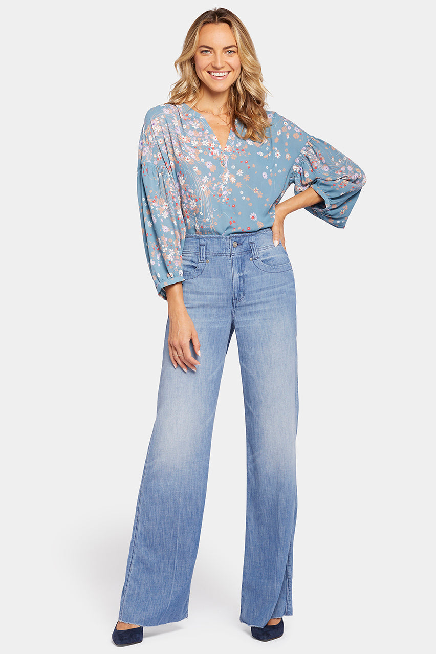 Teresa Wide Leg Jeans Medium Blue High Rise Premium Denim | Everly | Pants | NYDJ