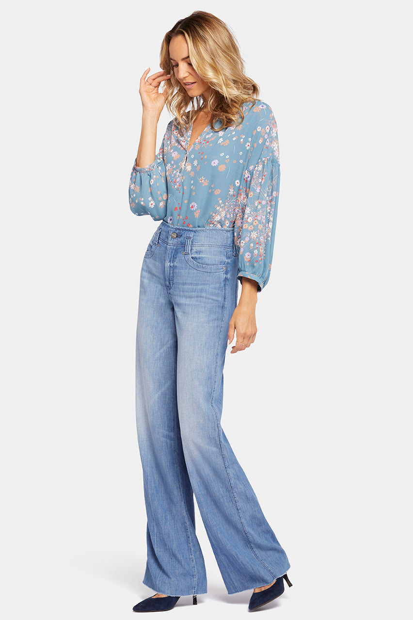 Teresa Wide Leg Jeans Medium Blue High Rise Premium Denim | Everly | Pants | NYDJ