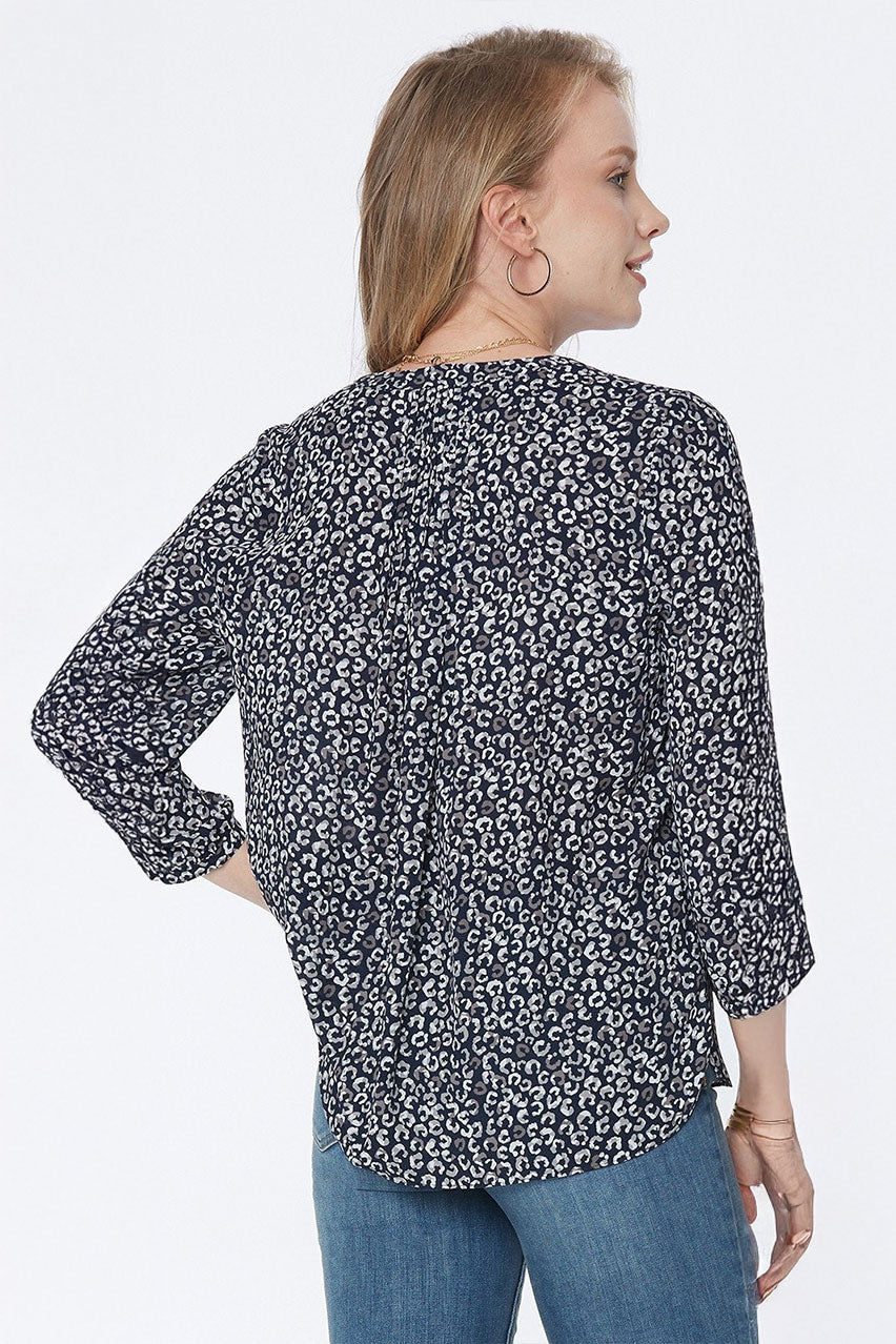Pintuck Blouse Animal Print | Toro Cat | Blouse | NYDJ