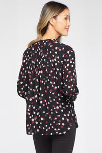 Pintuck Blouse Dot Print | Watkins Dot | Blouse | NYDJ