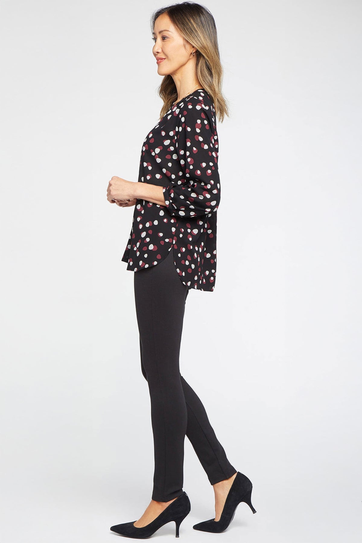 Pintuck Blouse Dot Print | Watkins Dot | Blouse | NYDJ