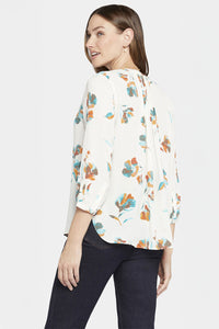Pintuck Blouse Floral Print | Dream Lily | Blouse | NYDJ