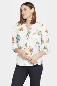 Pintuck Blouse Floral Print | Dream Lily | Blouse | NYDJ