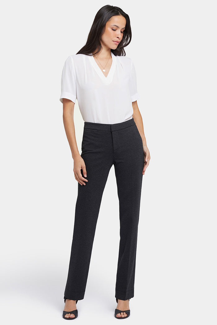Slim Pants in Ponte Knit | Charcoal Heather | Pants | NYDJ