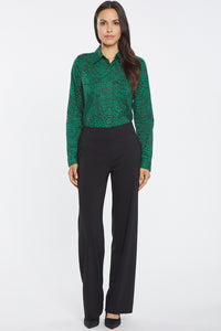 Relaxed Leg Pull-On Trouser Black Ponte Knit | Black | Pants | NYDJ