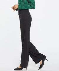 Relaxed Leg Pull-On Trouser Black Ponte Knit | Black | Pants | NYDJ