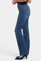 No Gapper™ Marilyn Straight Jeans In Sure Stretch® Denim With Striped Stretch Back Waistba | Valencia Surf | Pants | NYDJ