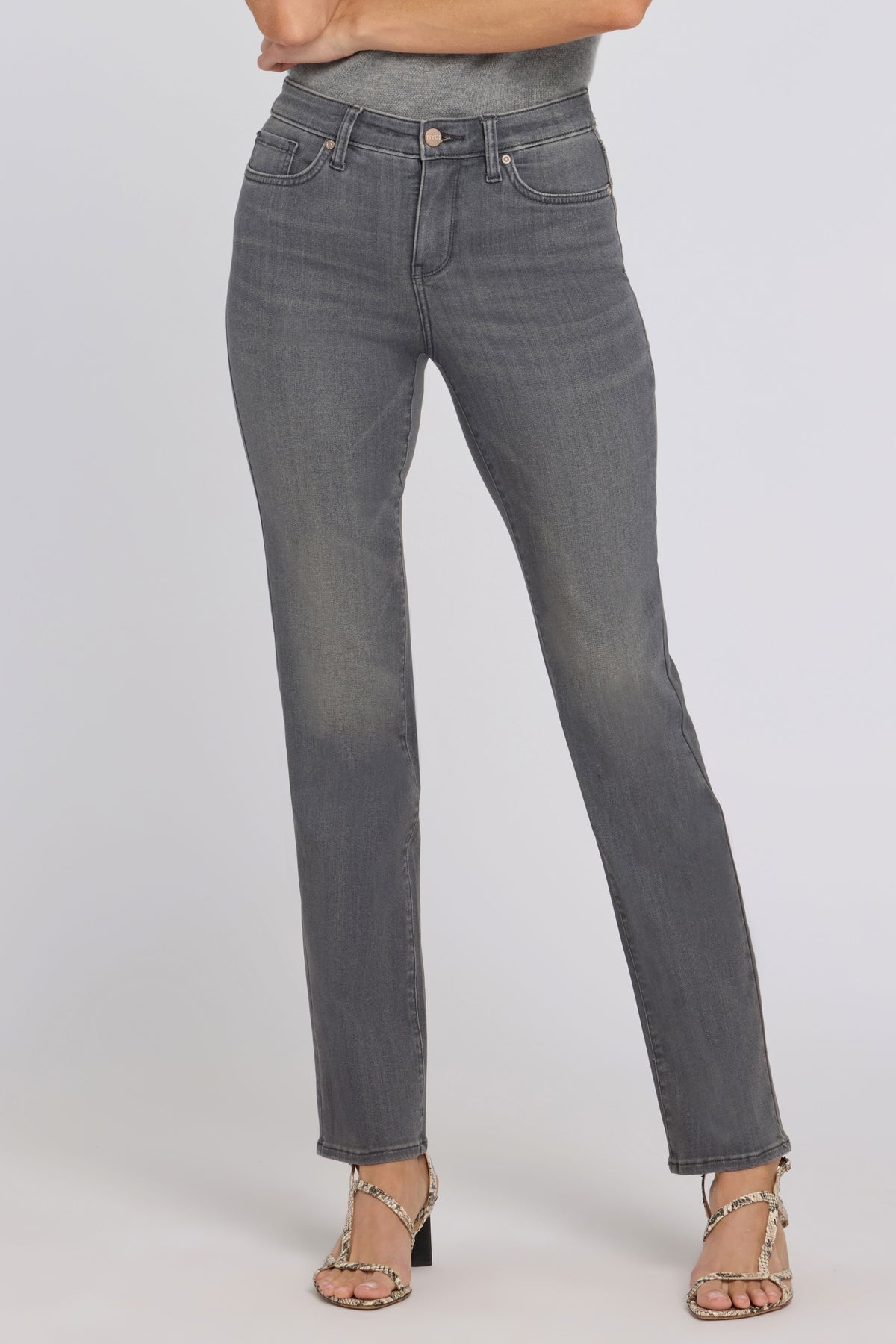 No Gapper™ Marilyn Straight Jeans in Sure Stretch® Denim | Dusty Ash