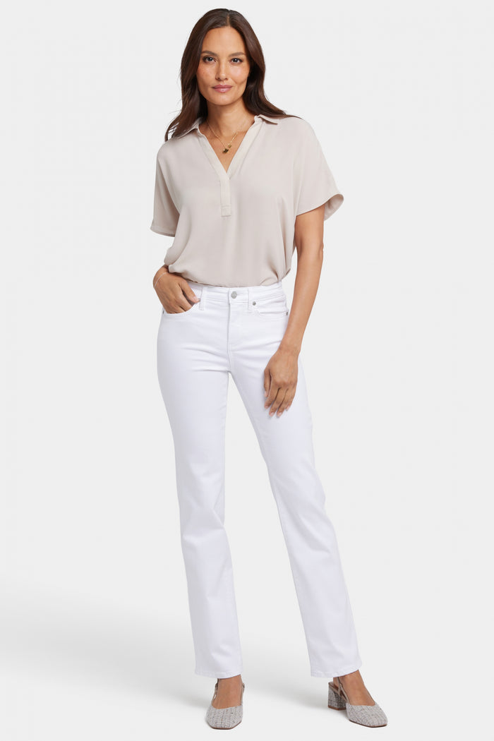 No Gapper™ Marilyn Straight Jeans In Petite In Sure Stretch® Denim | Optic White | Pants | NYDJ