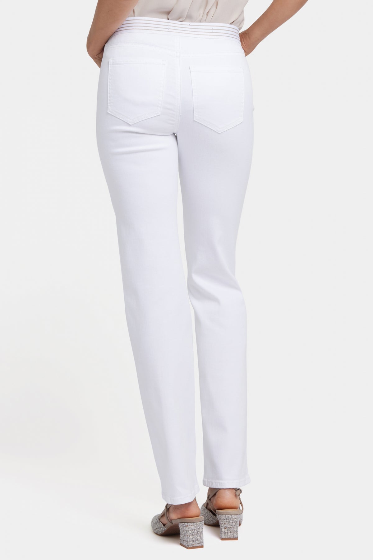 No Gapper™ Marilyn Straight Jeans In Petite In Sure Stretch® Denim | Optic White | Pants | NYDJ