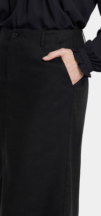 Marilyn A-Line Skirt Black Stretch Linen | Black | Skirt | NYDJ