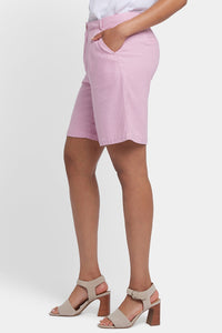 Relaxed Shorts In Stretch Linen | Pink Nectar | Shorts | NYDJ