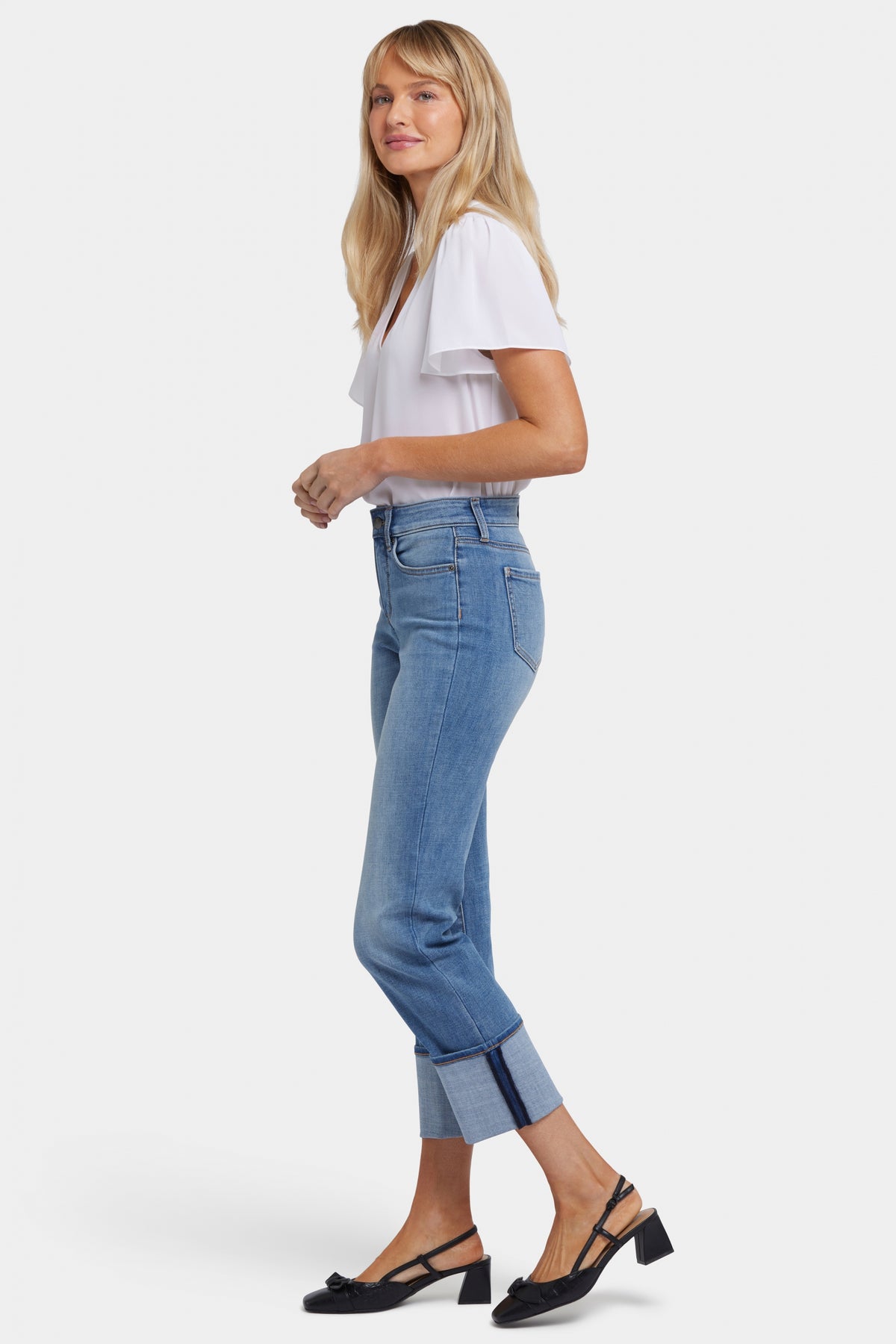 Marilyn Straight Jeans With Cuffs | Barcelona Breeze | Pants | NYDJ