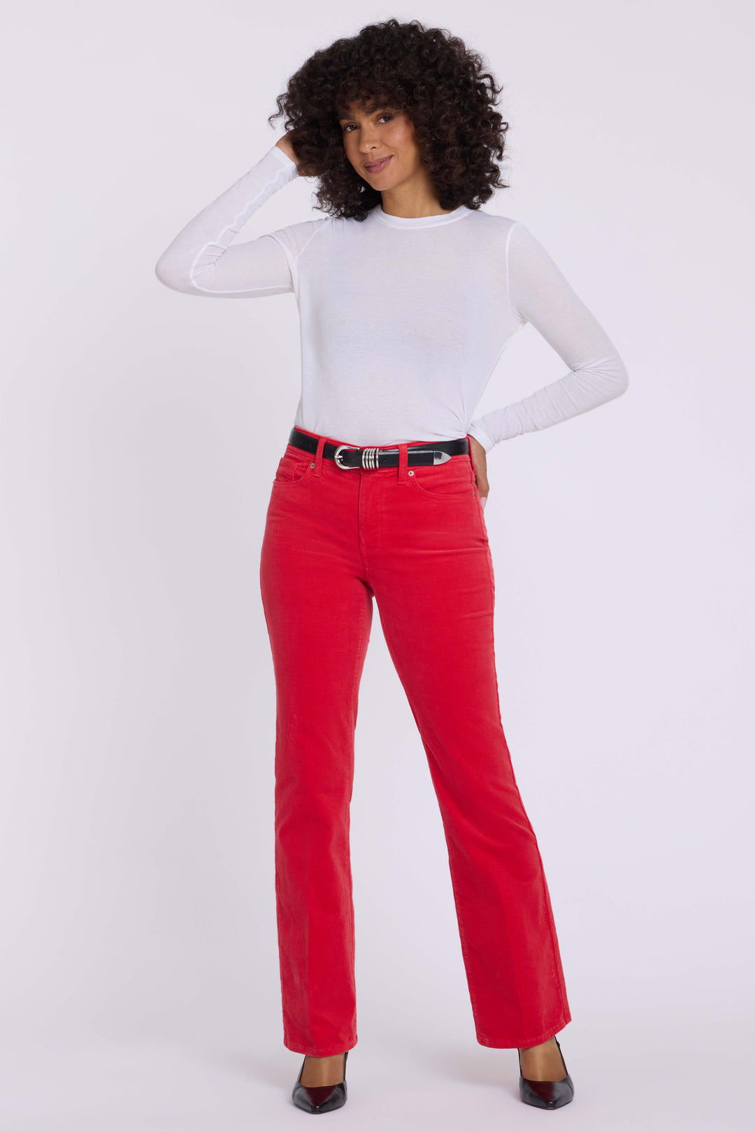 Brooklyn Bootcut Hose aus feinem Stretch-Cord | Camellia