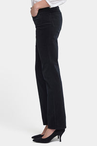 Marilyn Straight Corduroy Trouser Black | Black | Pants | NYDJ