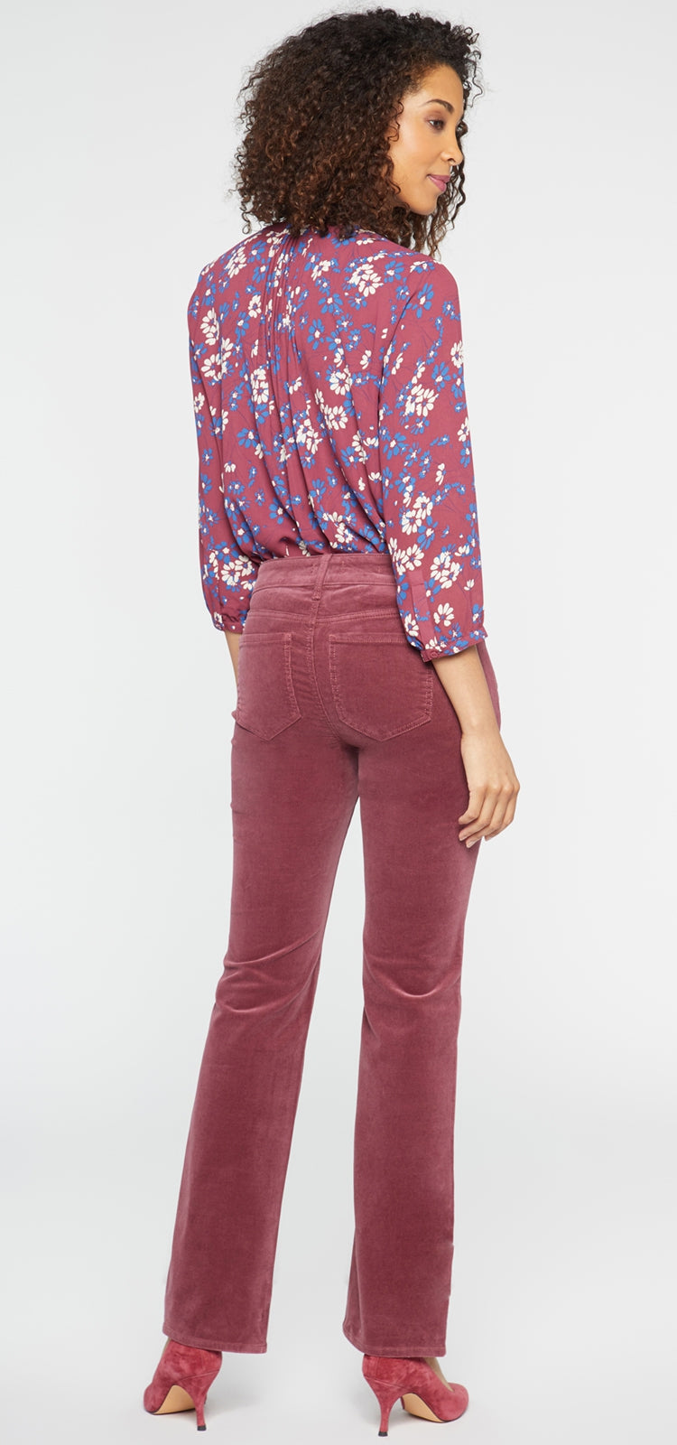 Marilyn Straight Corduroy Trouser Red | Husk | Pants | NYDJ