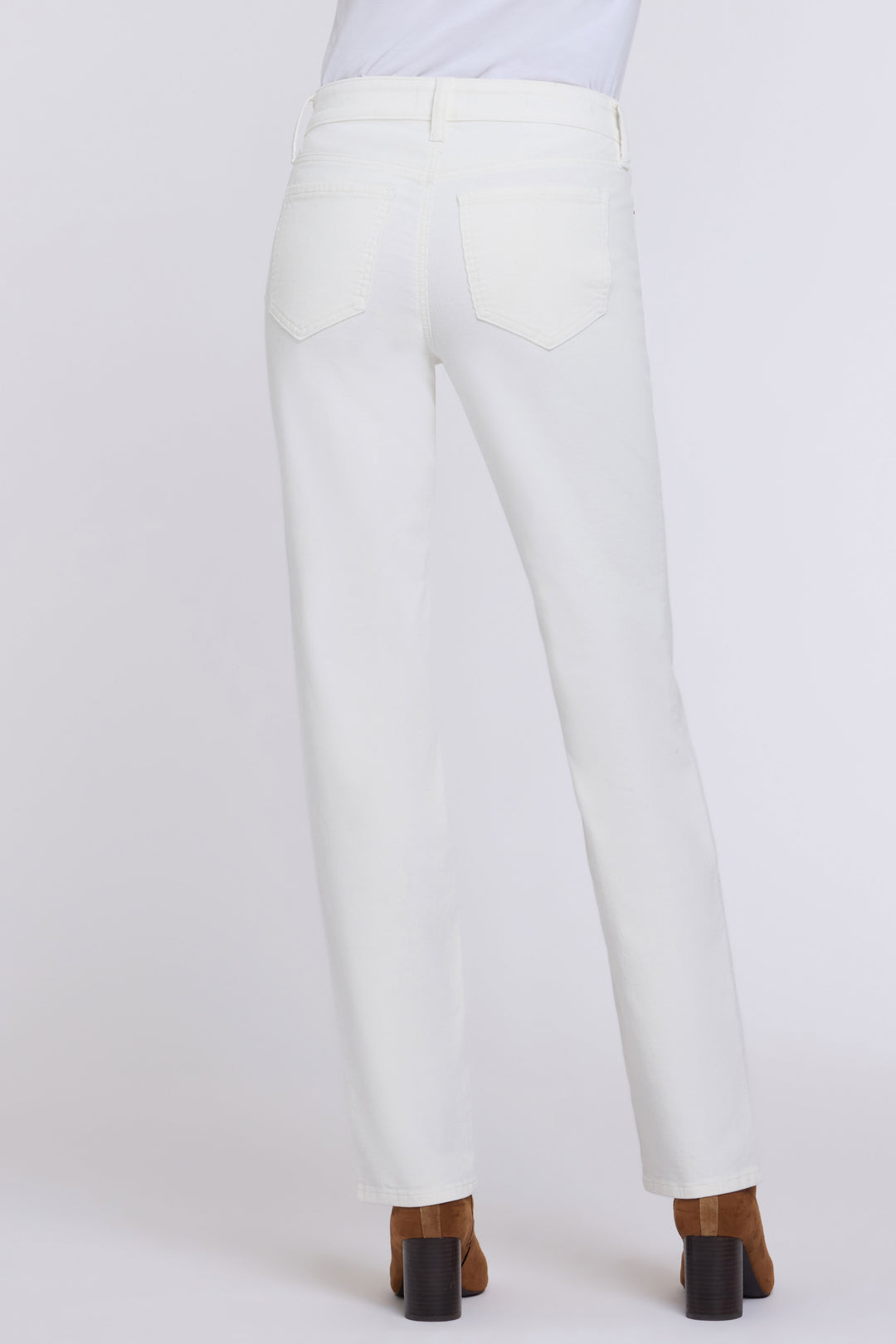 Marilyn Straight Hose aus feinem Stretch-Cord | Vintage White