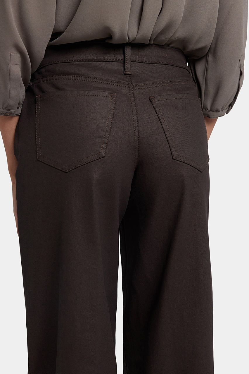 Coated Teresa Wide Leg Jeans | Peppercorn Coated | Denim | NYDJ