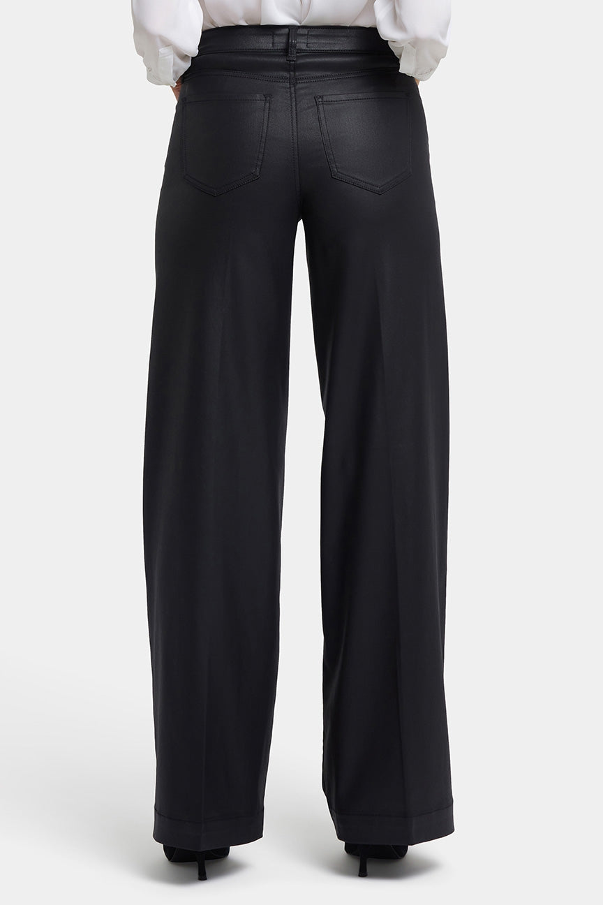 Coated Teresa Wide Leg Jeans | Black Coated | Denim | NYDJ