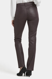 Marilyn Straight Jeans Black Coating Premium Denim | Cordovan Coated | Pants | NYDJ