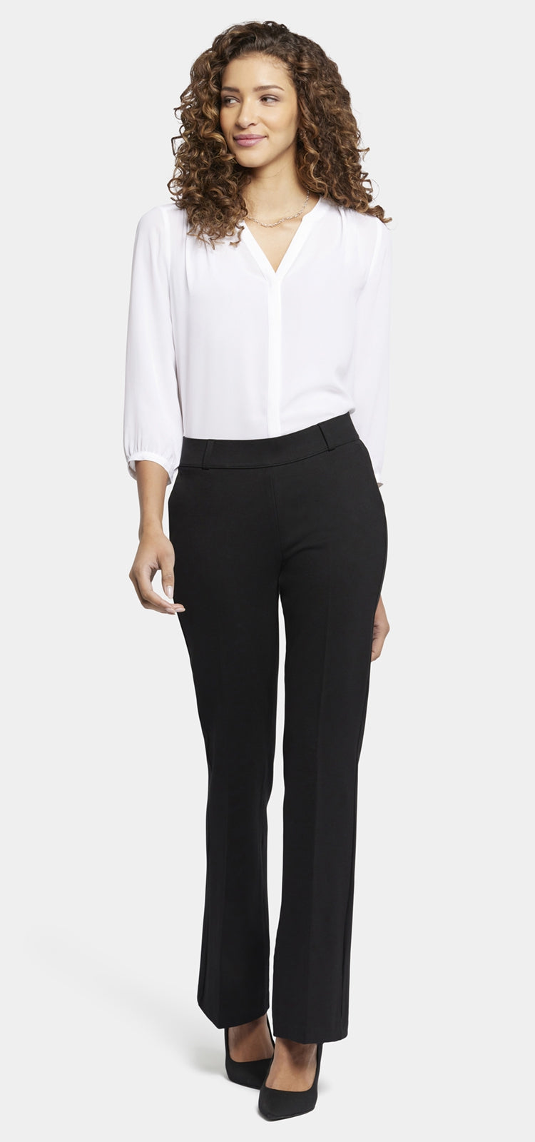 Pull-On Flared Trouser Pants Sculpt-Her™ Collection | Black | Pants | NYDJ