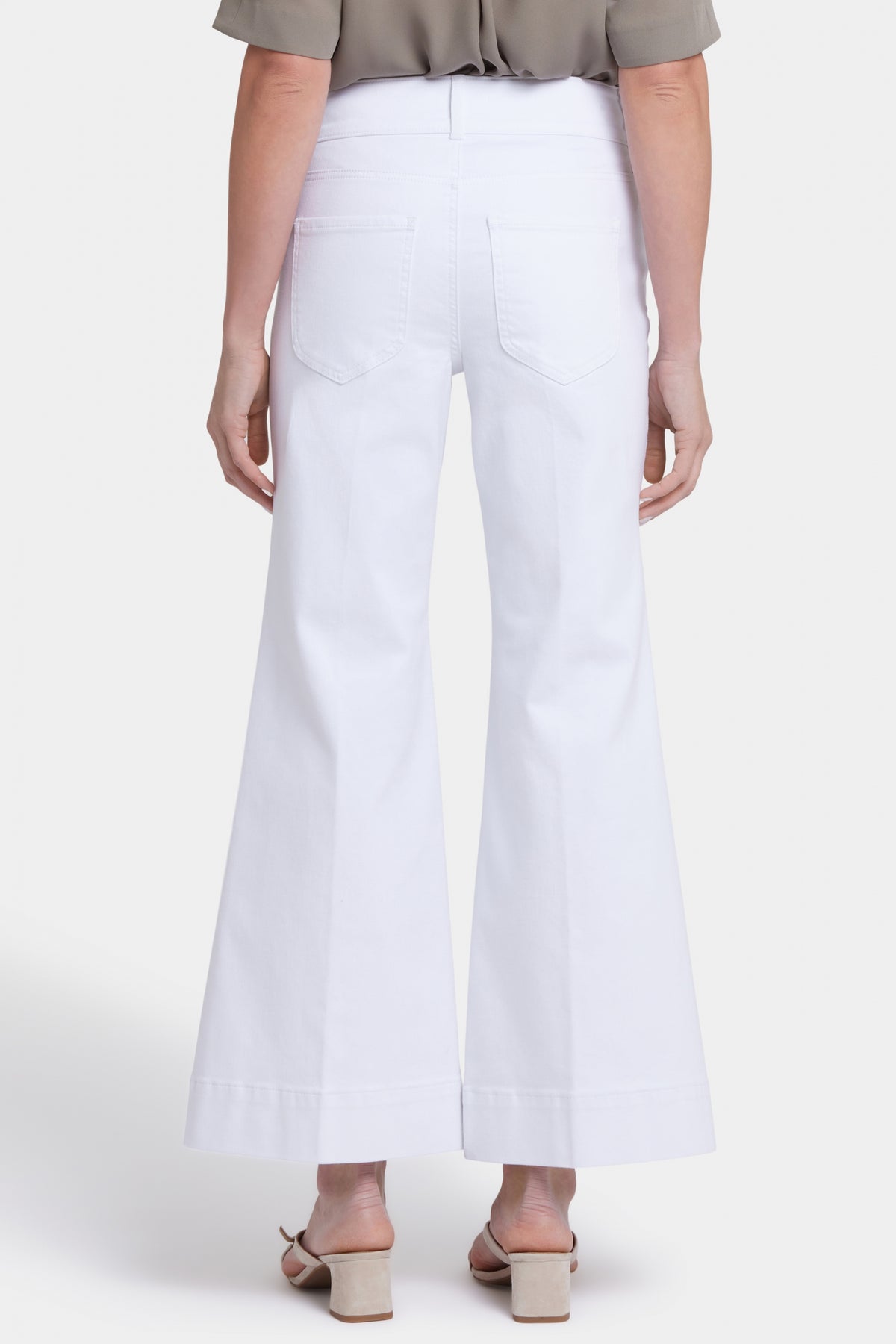 Mia Palazzo Ankle Jeans In Cool Embrace® Denim With High Rise | Optic White | Pants | NYDJ