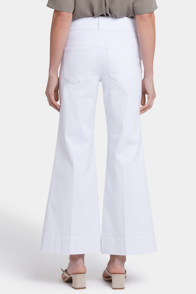 Mia Palazzo Ankle Jeans In Cool Embrace® Denim With High Rise | Optic White | Pants | NYDJ