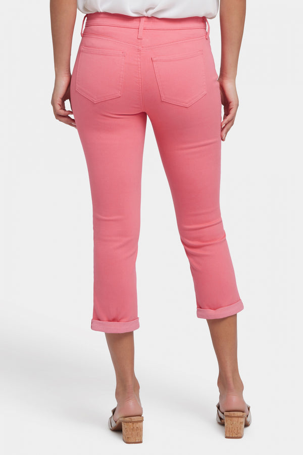 Chloe Skinny Capri Jeans In Cool Embrace® Denim With Roll Cuffs | Spiced Coral | Pants | NYDJ