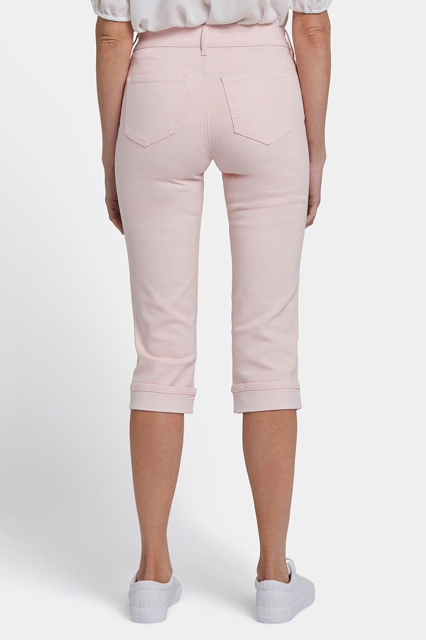 Marilyn Straight Crop Jeans In Cool Embrace® Denim With Cuffs | Crystal Pink | Pants | NYDJ