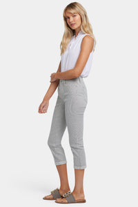 Chloe Skinny Capri Jeans With Roll Cuffs | Luarca Stripe | Pants | NYDJ