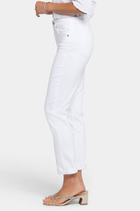 Margot Girlfriend Jeans With Roll Cuffs | Optic White | Pants | NYDJ