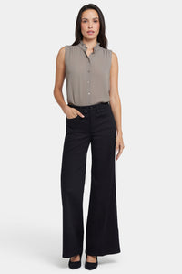 Mia Palazzo Jeans With High Rise | Black | Pants | NYDJ