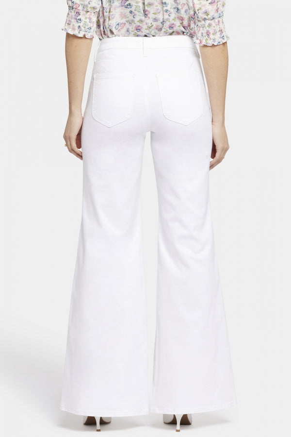 Mia Palazzo Jeans With High Rise | Optic White | Pants | NYDJ