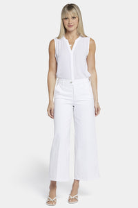 Mona Wide Leg Trouser Ankle Jeans With High Rise | Optic White | Pants | NYDJ