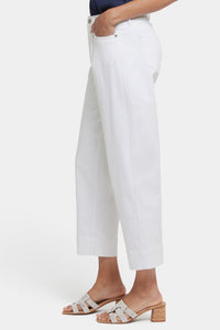 Balloon Ankle Jeans With High Rise | Optic White | Pants | NYDJ