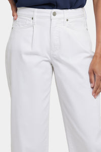 Balloon Ankle Jeans With High Rise | Optic White | Pants | NYDJ