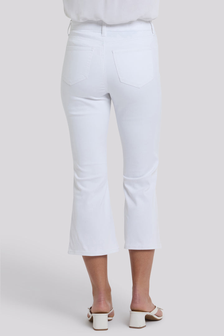 Monica Kick Flare Crop Jeans mit High Rise | Optic White