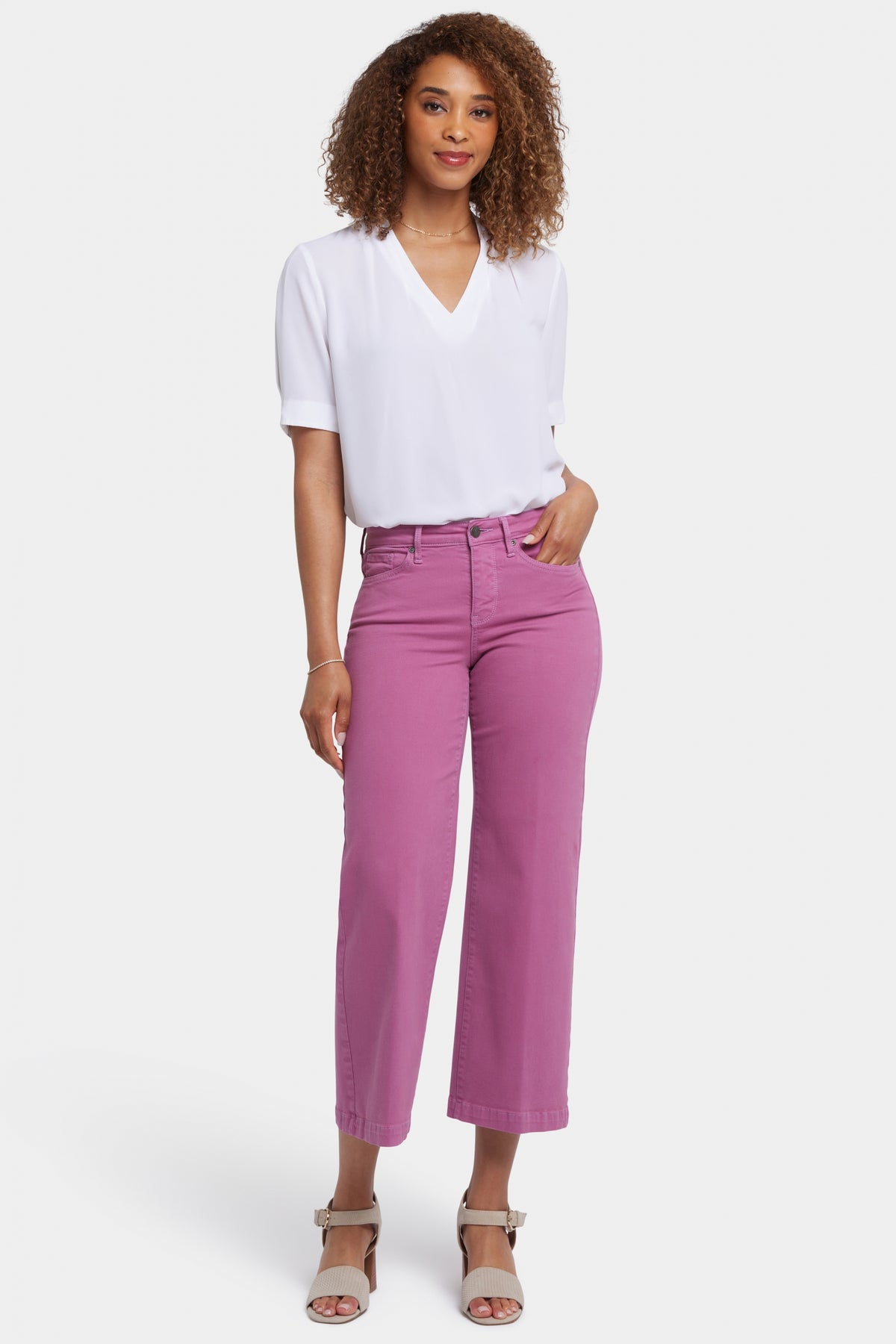 Teresa Wide Leg Ankle Jeans | Red Violet | Pants | NYDJ