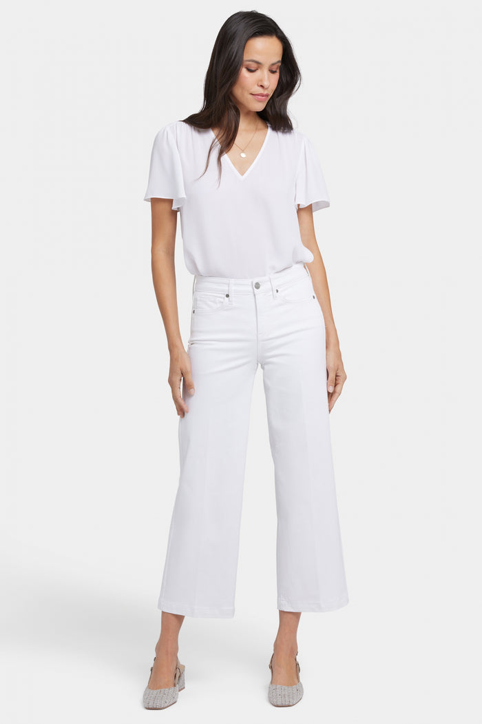 Teresa Wide Leg Ankle Jeans | Optic White | Pants | NYDJ