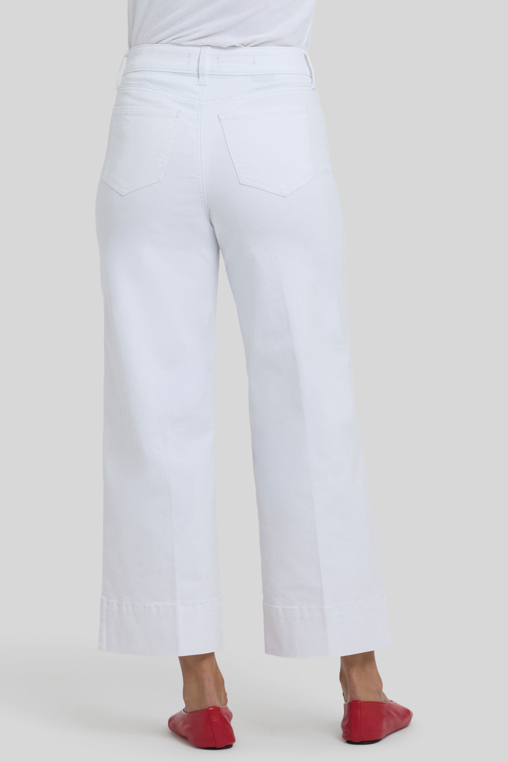 Teresa Wide Leg Ankle Jeans | Optic White | Pants | NYDJ