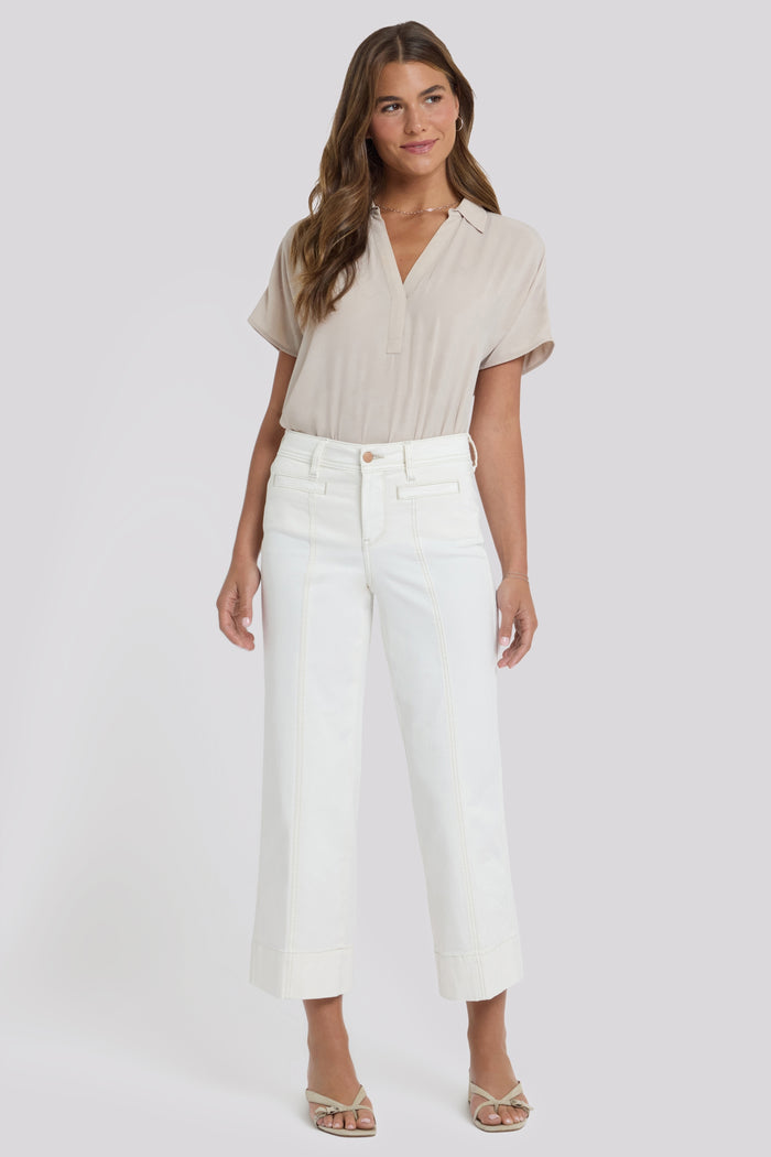 Teresa Wide Leg Ankle Jeans | Vintage White | Denim | NYDJ