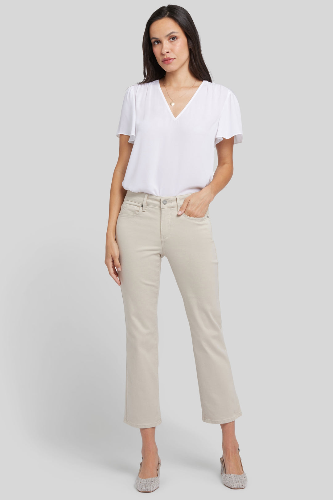 Marilyn Straight Ankle Jeans | Feather | Denim | NYDJ