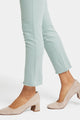 Sheri Slim Ankle Jeans Frayed Hems Green Coloured Denim | Snow Mint | Pants | NYDJ